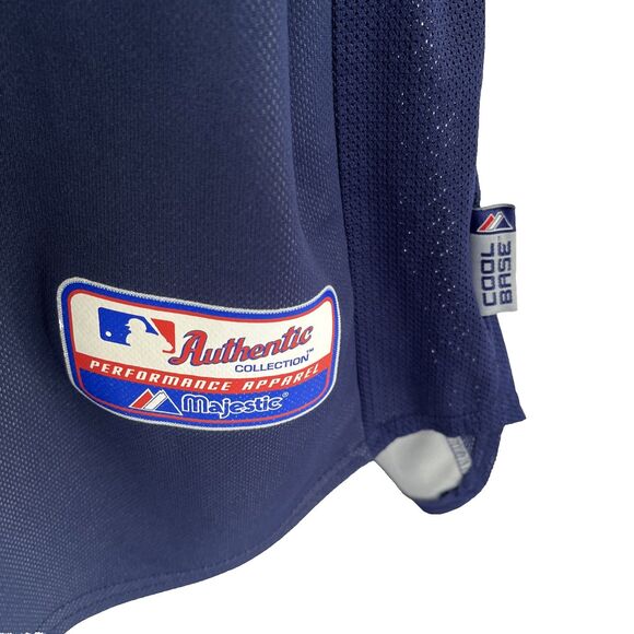 Mens Majestic Cool Base Cleveland Indians Guardians #24 Batting Jersey Sz XXL - Picture 3 of 8